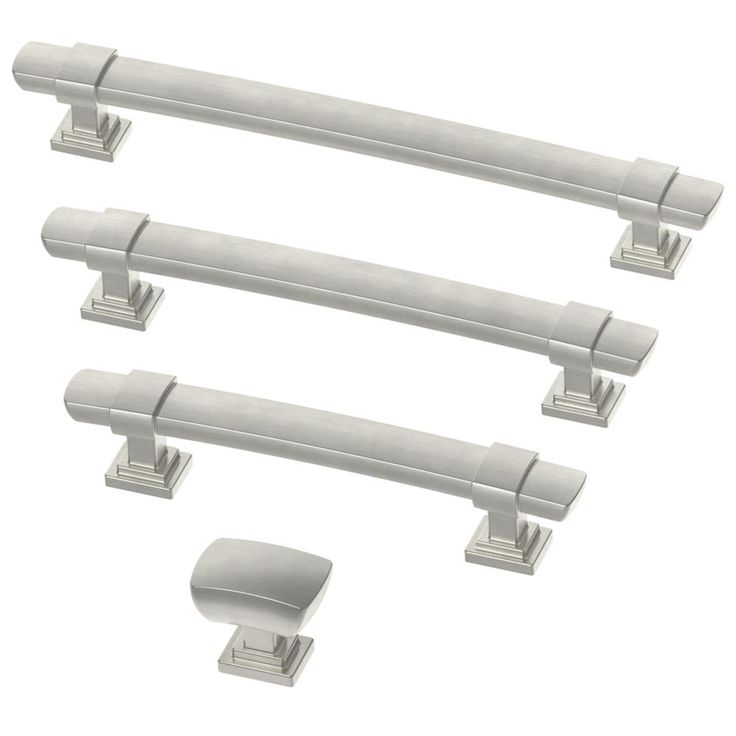 Wrapped Square 1-3/16 in. (30mm) Satin Nickel Cabinet Knob