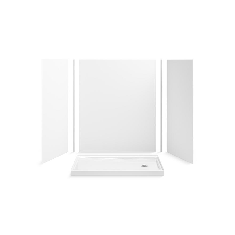 Rely 60 in. x 32 in. Single Threshold Shower Base with Right-Hand Drain in White - Super Arbor