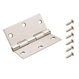 3-1/2 in. Chrome Square Corner Door Hinge - Super Arbor