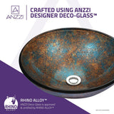 Tara Deco-Glass Vessel Sink in Emerald Burst - Super Arbor