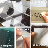 3D Self-Adhesive Kitchen Wall Tiles Room Mosaic Tile Sticker Peel Stick Decals 9/27/54Pcs
