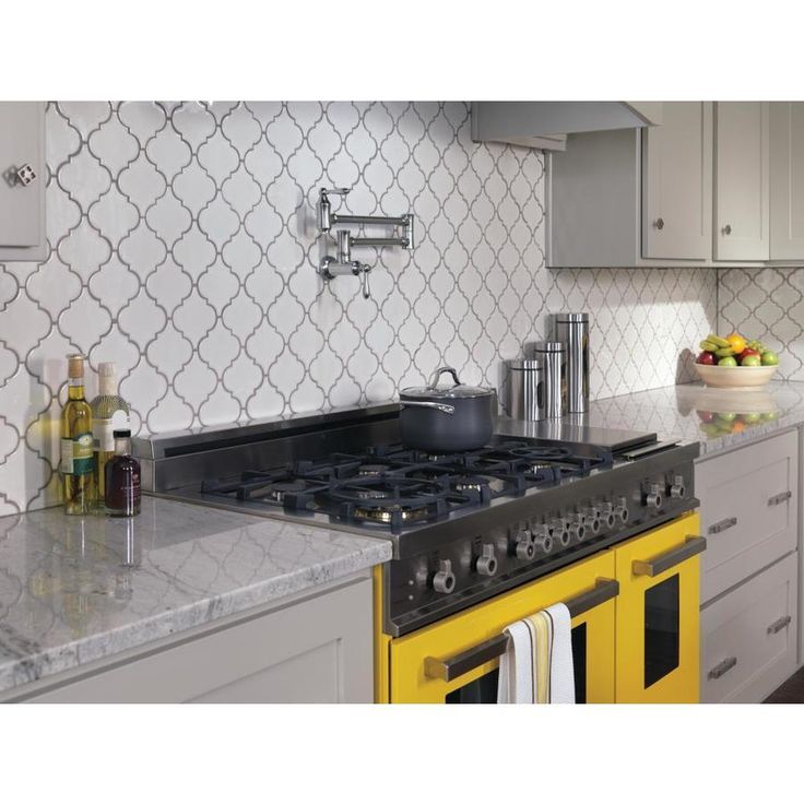 Delta Arctic Stainless 2-Handle Wall-Mount Pot Filler Handle Kitchen Faucet (Deck Plate Included)