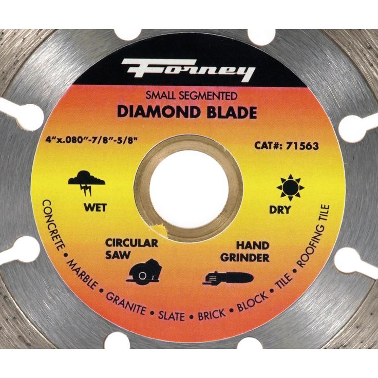 Forney 4 in. Segmented Diamond Cut-Off Blade