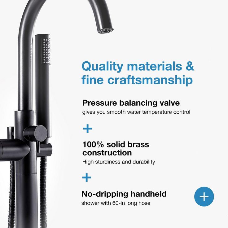 Athena Single-Handle Floor-Mounted Roman Tub Faucet with Hand Shower in Brushed Nickel
