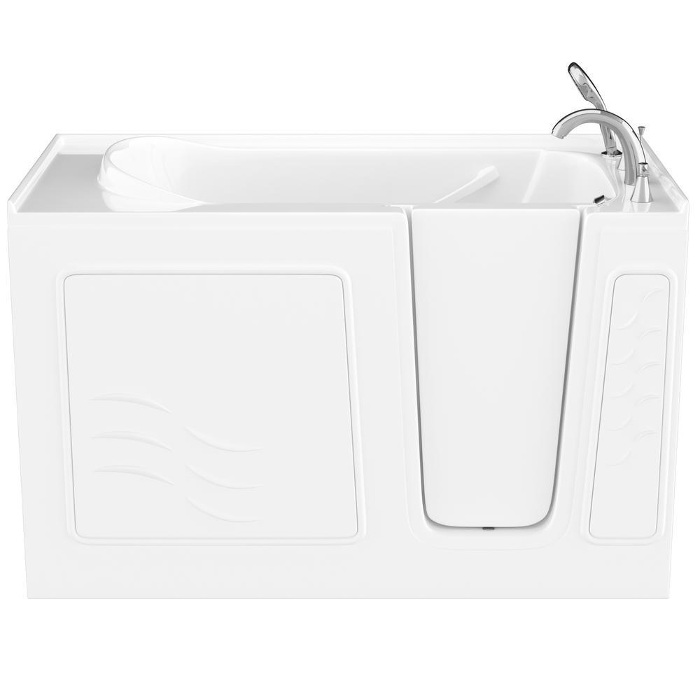 HD Series 30 in. x 60 in. Right Drain Quick Fill Walk-In Soaking Bathtub in White - Super Arbor
