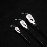 1/4 in., 3/8 in., 1/2 in. Drive 72-Tooth Flex-Head Low Profile Ratchet Set (3-Piece) - Super Arbor