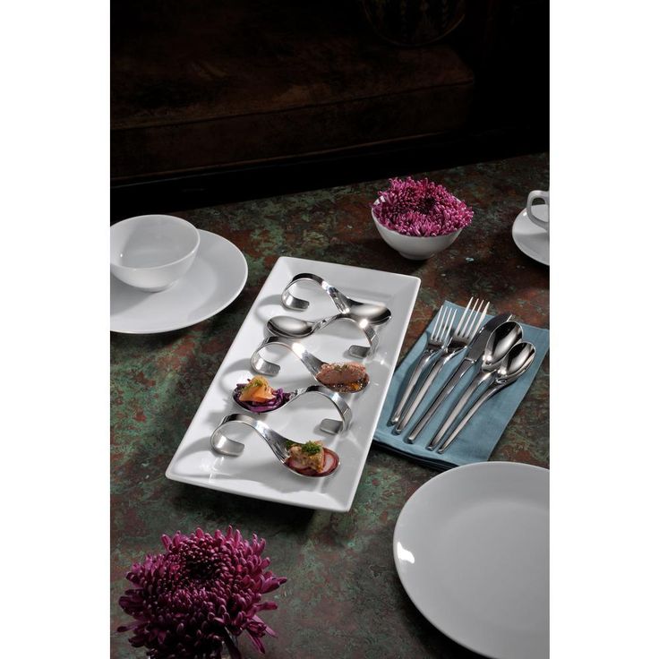 Apex 18/10 Stainless Steel Oval Bowl Soup/Dessert Spoons (Set of 12)