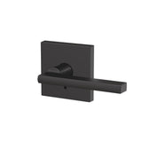 Custom Latitude Matte Black Collins Trim Combined Interior Door Lever - Super Arbor