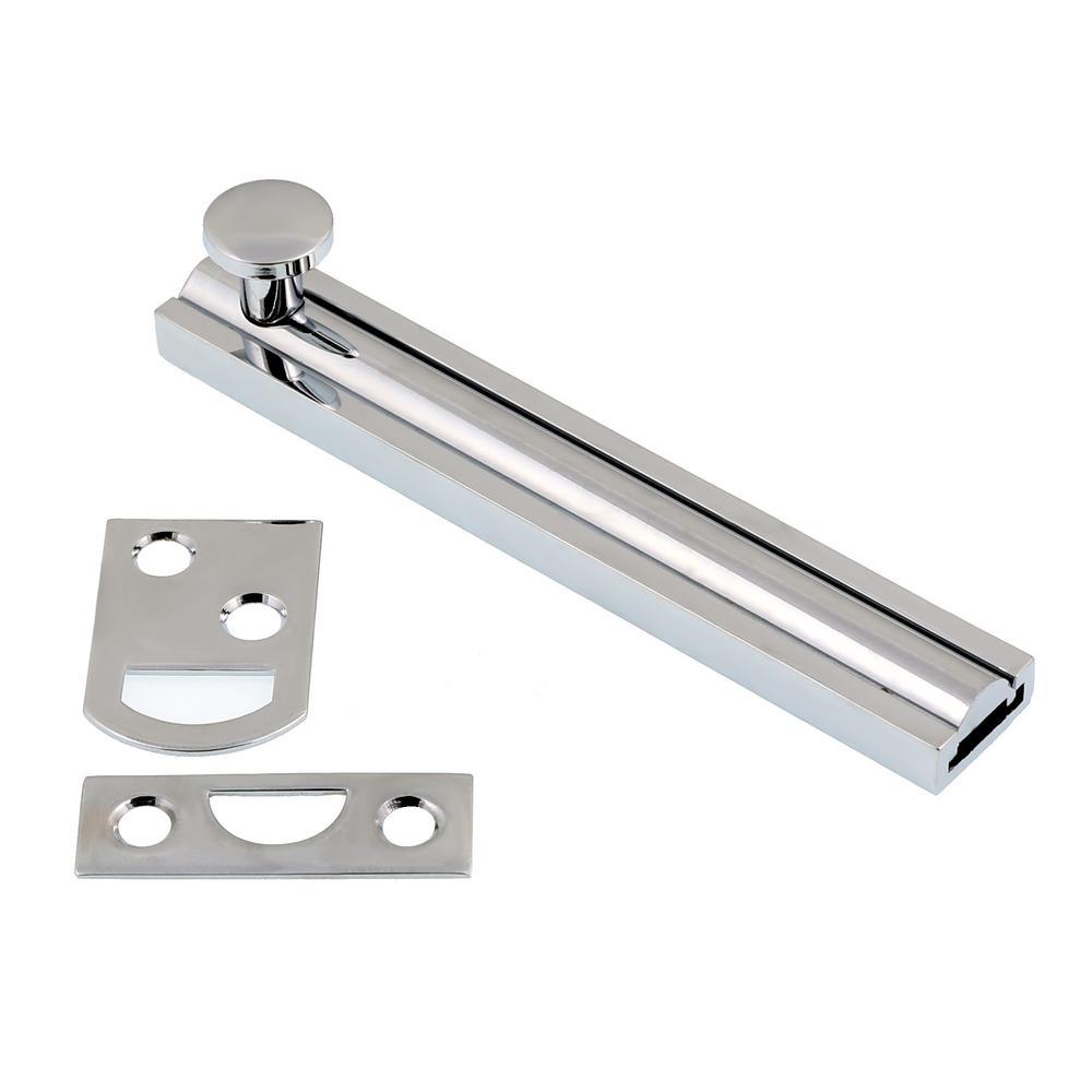 4 in. Solid Matte Black Brass Surface Bolt - Super Arbor
