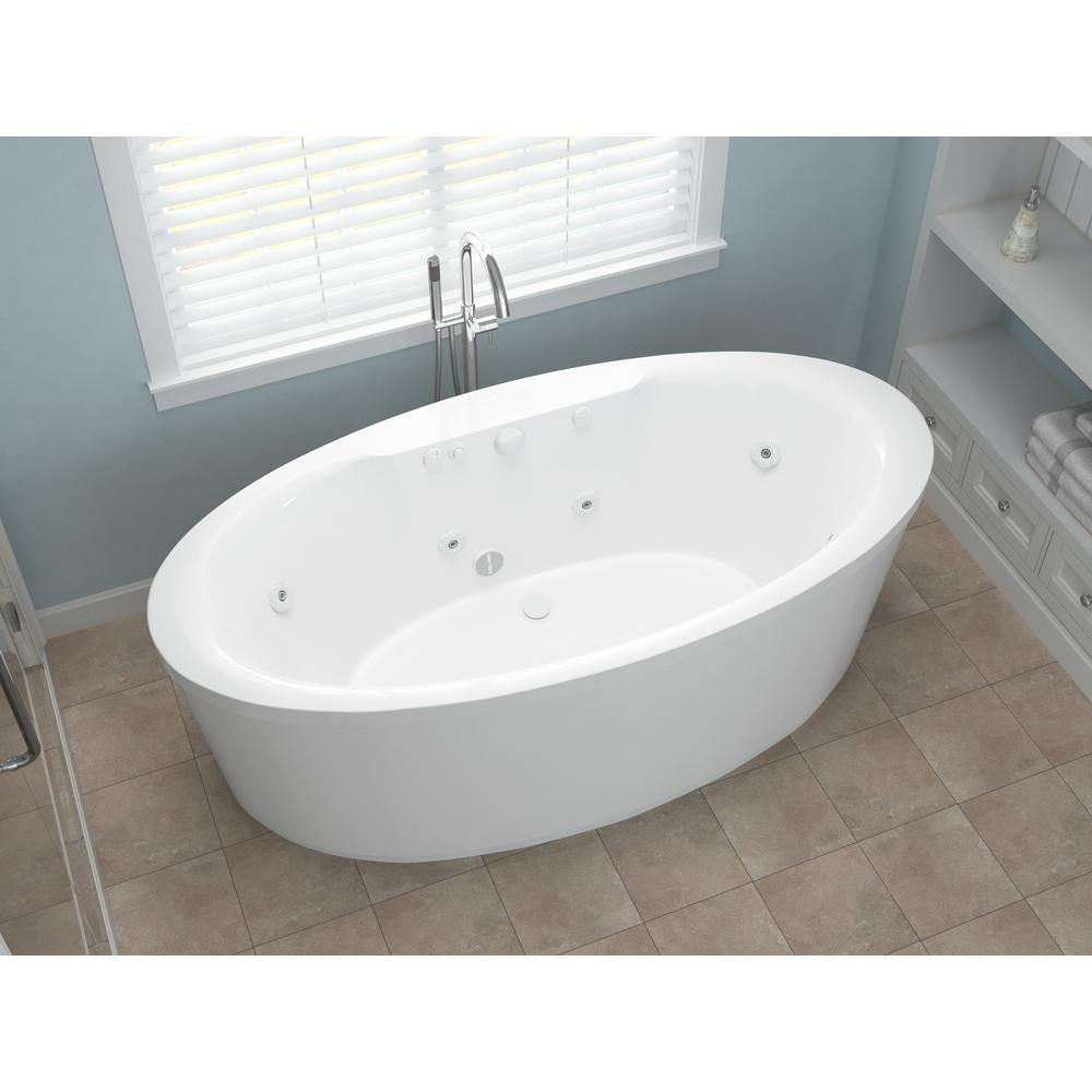 Sunstone 5.7 ft. Whirlpool Tub in White - Super Arbor