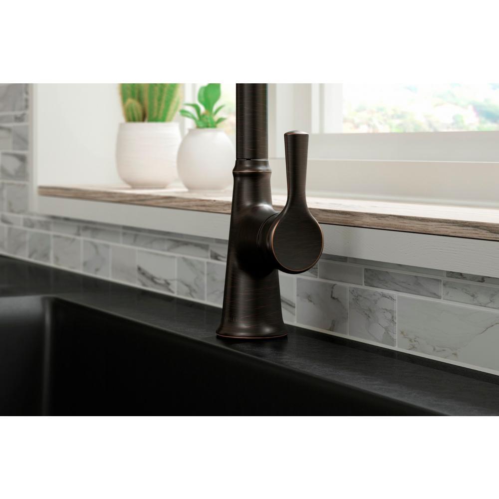 Tyne Single-Handle Pull-Down Sprayer Kitchen Faucet in Oil-Rubbed Bronze - Super Arbor