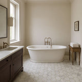 Lifeproof Carrara 10 in. x 12 in. x 6.35mm Ceramic Hexagon Mosaic Floor and Wall Tile (0.81 sq. ft. / piece)