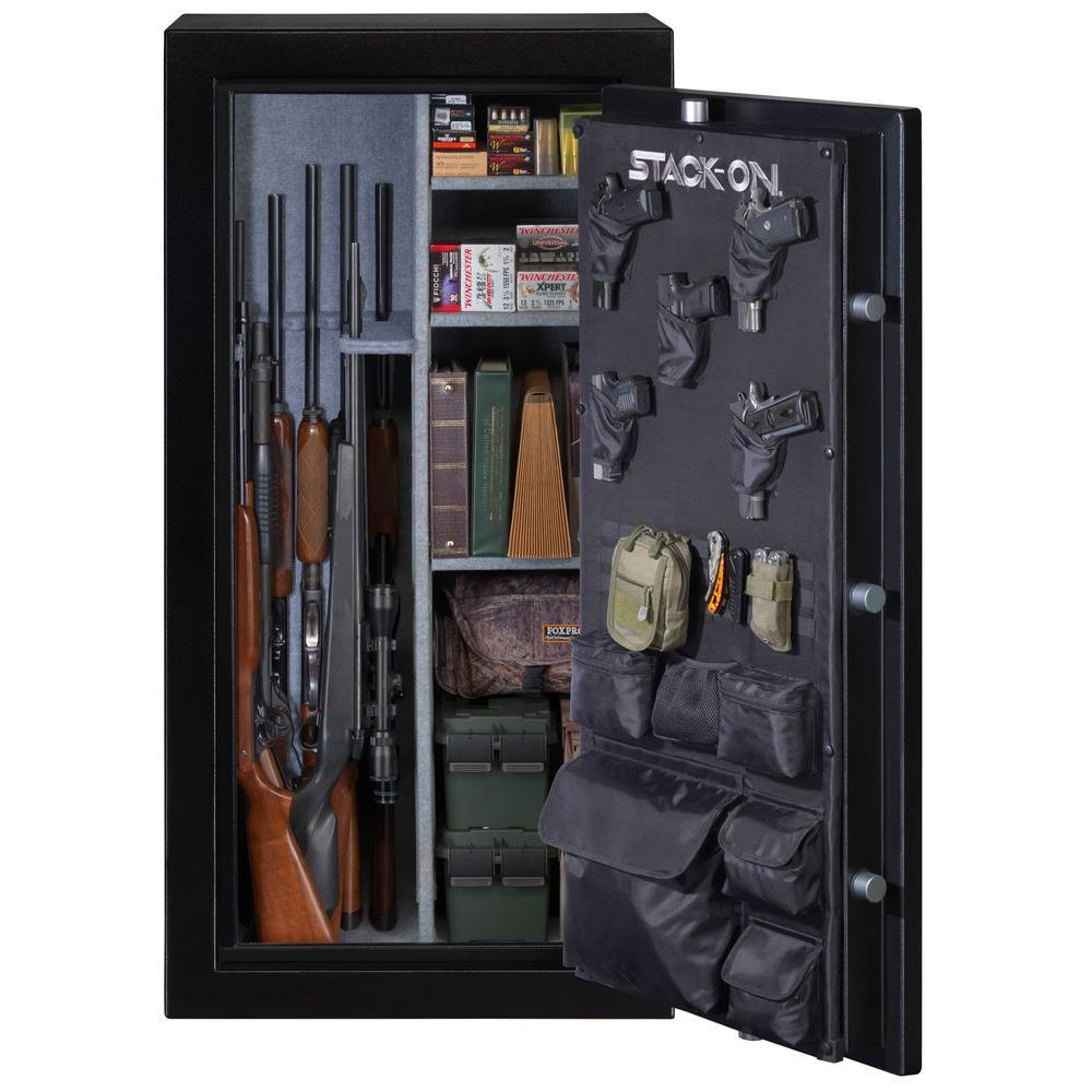 Elite 30-Gun Fireproof Safe with Electronic Lock, Black - Super Arbor