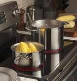 GE 30-in Smooth Surface 4 Elements 5.3-cu ft Self-Cleaning Freestanding Electric Range (Stainless Steel)
