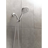 HydroEnergetix 8-Spray 5 in. Single Wall Mount Handheld Adjustable Shower Head in Chrome