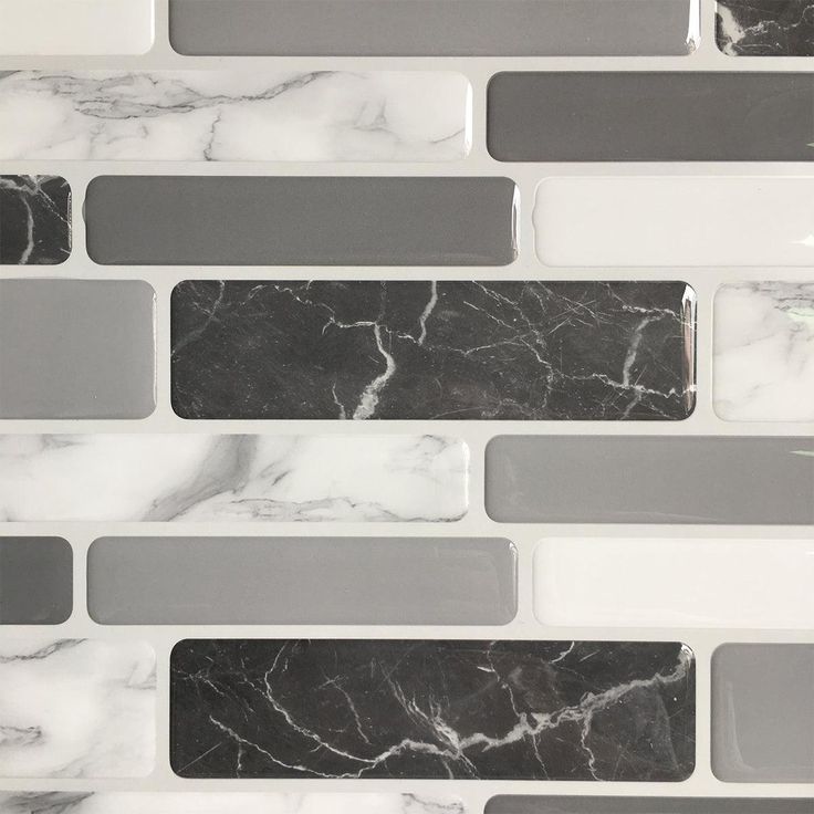 Art3d Marble Gray 12 in. x 12 in. Peel and Stick Wall Tile Backsplash (6-Pack)