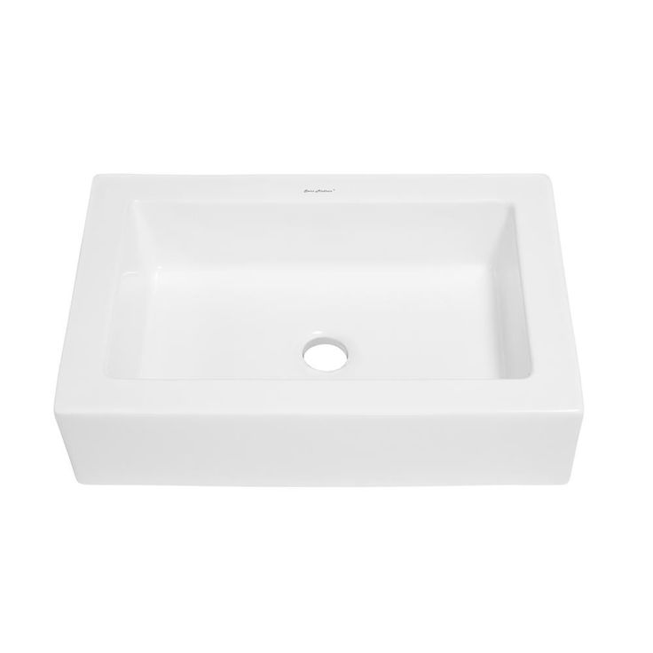 Swiss Madison Voltaire Ceramic Rectangle Vessel Sink in White