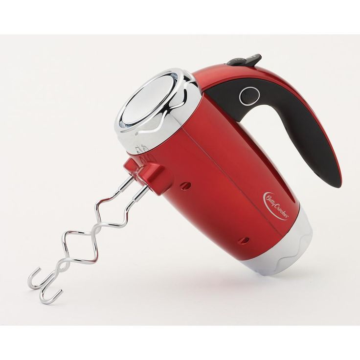 7-Speed Red Hand Mixer with Mini Stand