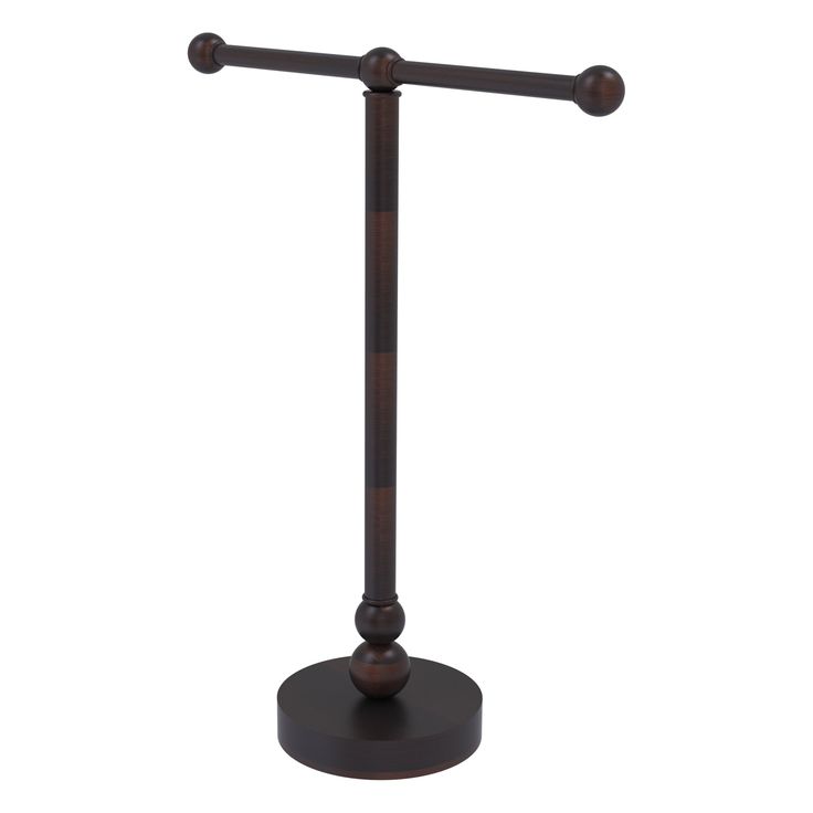 Allied Brass Vanity Top 2 Arm Guest Towel Holder in Matte Gray