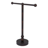 Allied Brass Vanity Top 2 Arm Guest Towel Holder in Matte Gray