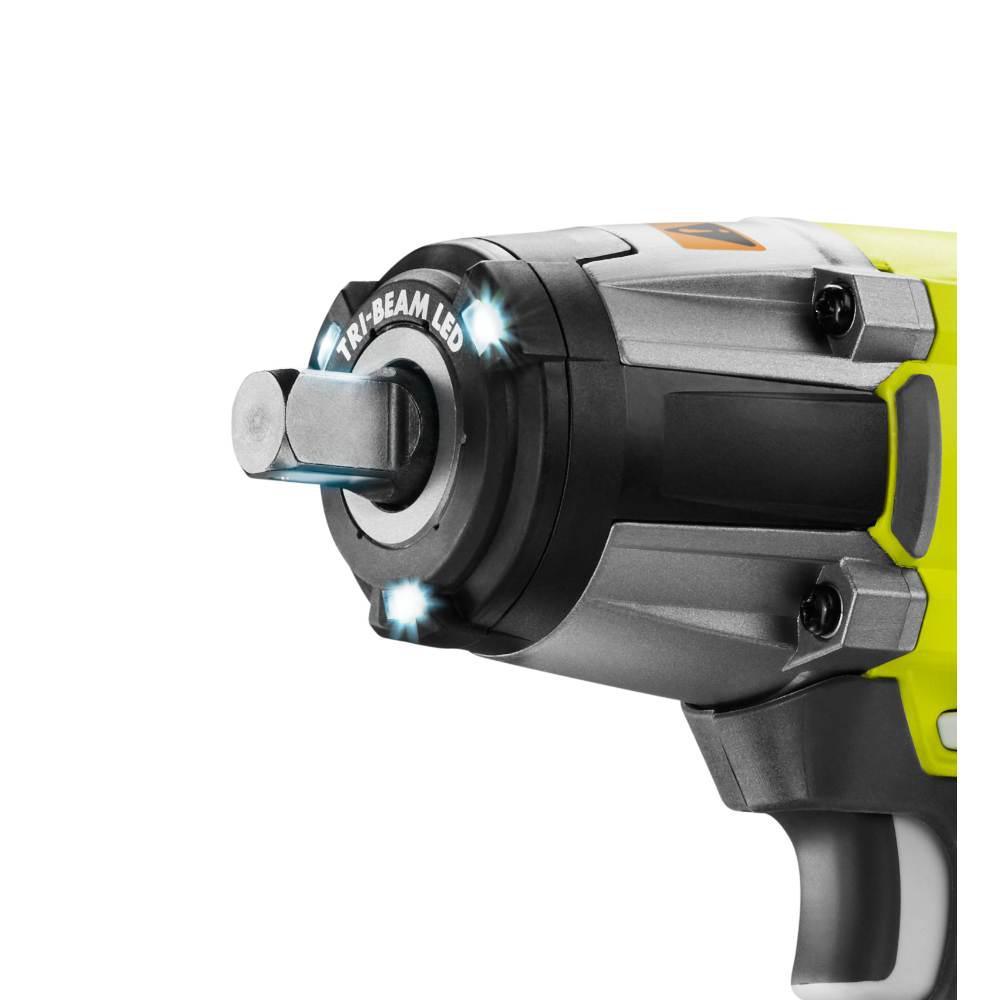 ONE+ 18V Cordless 1/2 in. Impact Wrench, Inflator, LED Light Kit w/(1)4.0Ah, (1)1.5Ah Battery, Bag, Charger Not Included - Super Arbor