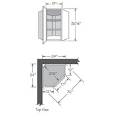 allen + roth Aveley 24-in W x 30.125-in H x 12-in D Linen Maple Corner Wall Semi-Custom Cabinet