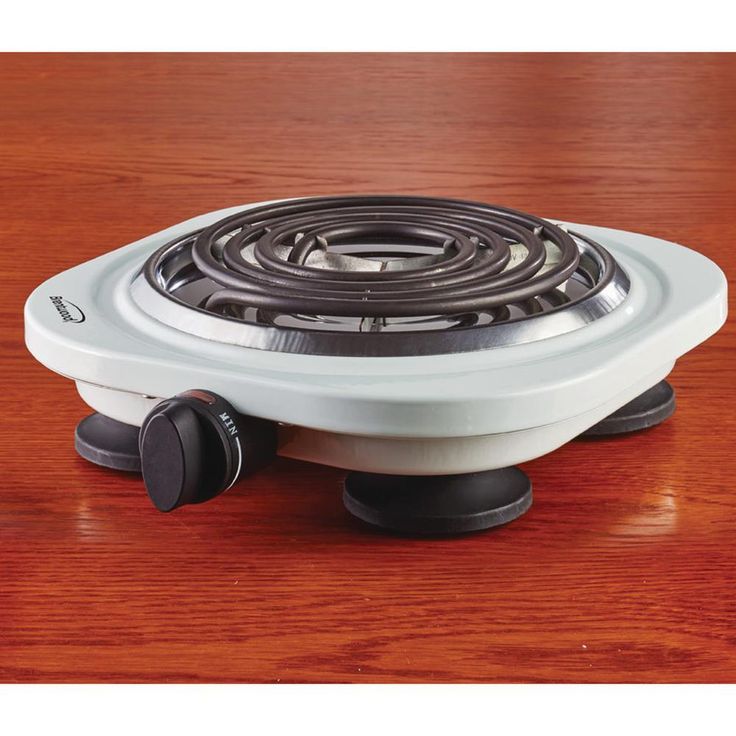 Single Burner 6.5 in. White Electric Burner
