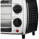 700 W Silver 4-Slice Toaster Oven and Broiler