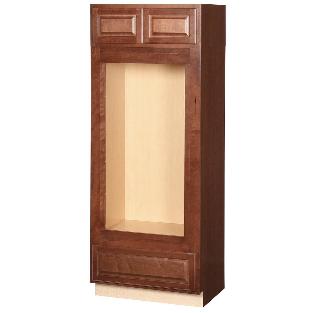 Hampton Assembled 33x84x24 in. Double Oven Kitchen Cabinet in Satin White