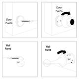 3 in. Satin Nickel Magnetic Doorstop with Catch