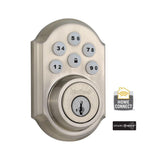 Z-Wave SmartCode 910 Satin Nickel Single Cylinder Electronic Deadbolt Featuring SmartKey Security - Super Arbor