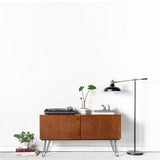 Standard 3/8 in. Dia 28 in. Raw Steel, 2-Rod Hairpin Leg (Each Leg Sold Separately) - Super Arbor