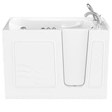 HD Series 53 in. Right Drain Quick Fill Walk-In Whirlpool Bath Tub with Powered Fast Drain in White - Super Arbor