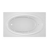 Jacuzzi NOVA 72 in. x 42 in. Acrylic Left-Hand Drain Rectangular Drop-In Whirlpool Bathtub with Heater in White
