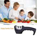 LIGHTSMAX Manual Knife Sharpener with 3-Stages