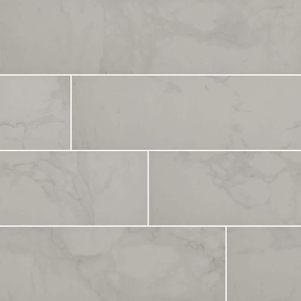 Carrara 24 in. x 24 in. Polished Porcelain Floor and Wall Tile (16 sq. ft. / case) - Super Arbor