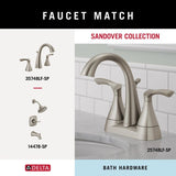 Delta Sandover Double Hook Spotshield Brushed Nickel Towel Hook