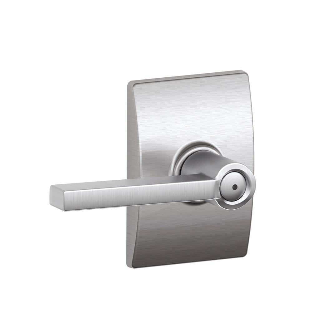 Latitude Aged Bronze Privacy Bed/Bath Door Lever with Century Trim - Super Arbor