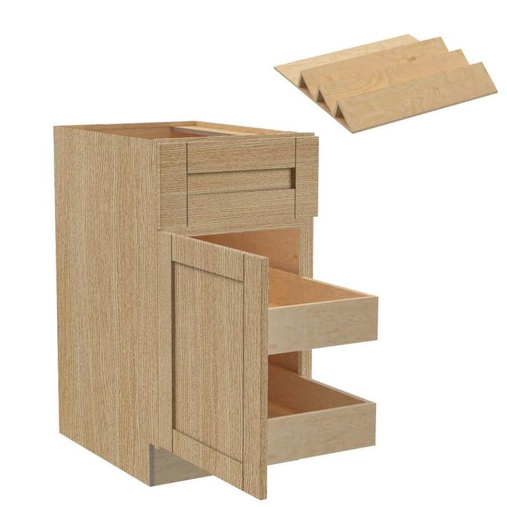Home Decorators Collection Washington 21 in. W x 24 in. D x 34.5 in. H Assembled Plywood Base Kitchen Cabinet in Oak with Soft Close Door LH