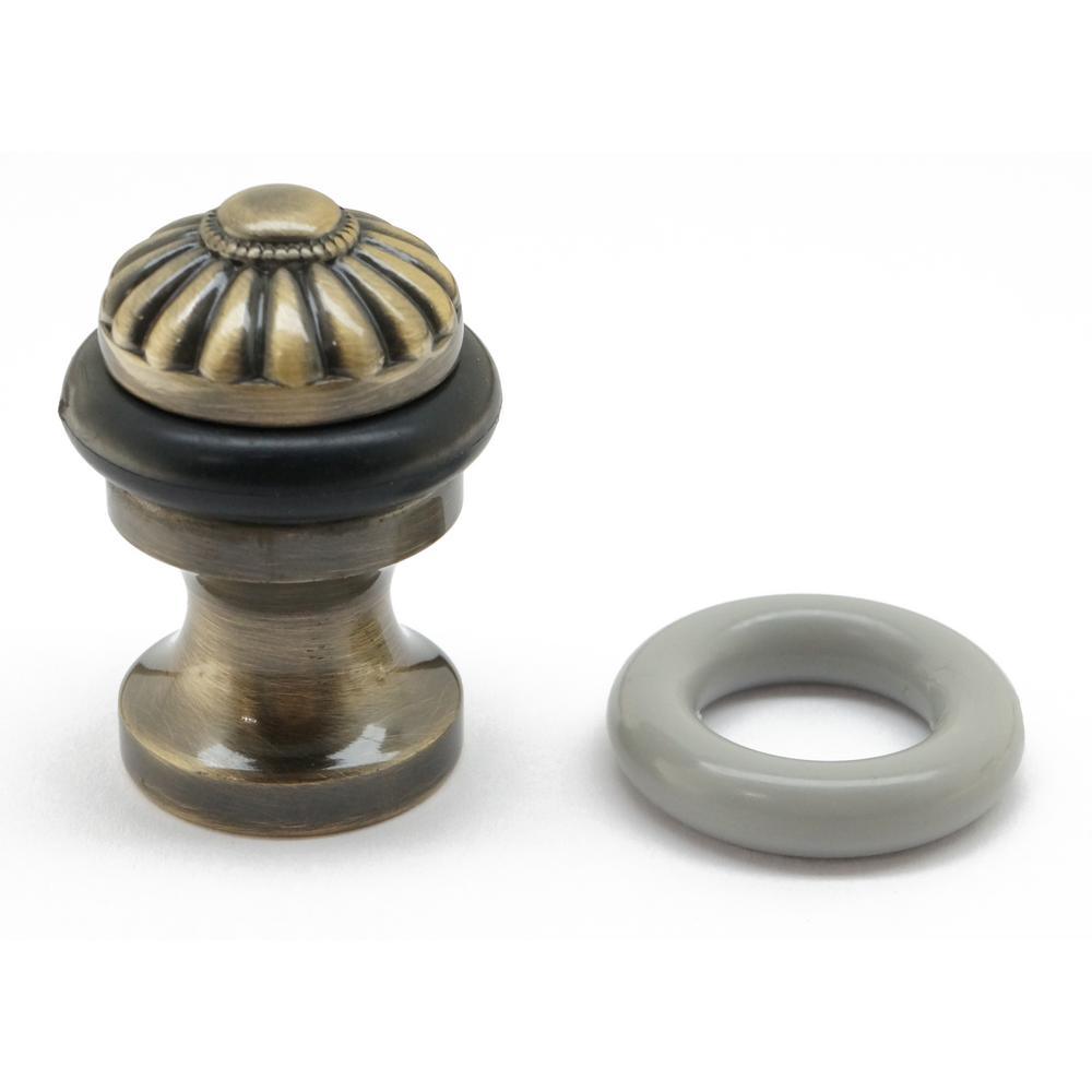 Solid Brass Melon Bullet Floor Door Stop in Oil-Rubbed Bronze - Super Arbor