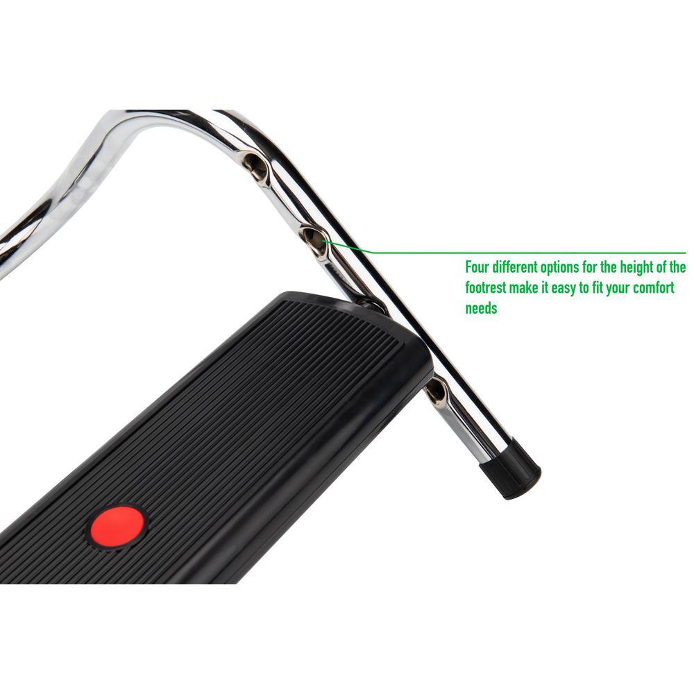Black Metal Adjustable Foot Rest for Under Desk - Super Arbor