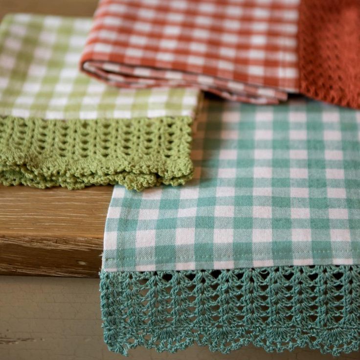 Crochet Envy 18 in. x 26 in. Fern Tea Towel Set (Set of 2)