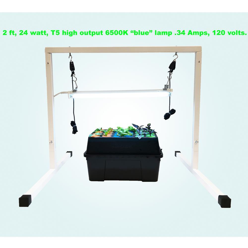 2 ft. T5 1-Bulb High Output 24-Watt Fluorescent Grow Light Fixture - Super Arbor