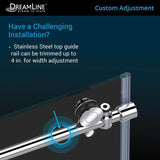 DreamLine Enigma-X 32 1/2 in. D x 48 3/8 in. W x 76 in. H Frameless Corner Sliding Shower Enclosure, Brushed Stainless Steel