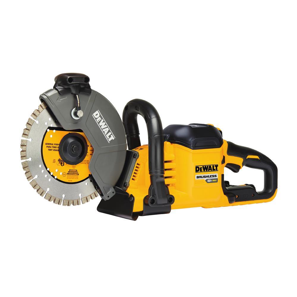 FLEXVOLT 60-Volt Lithium-Ion Cordless 9 in. Construction Saw w/ (2) FLEXVOLT Batteries, Bonus 4-1/2 in. Angle Grinder - Super Arbor