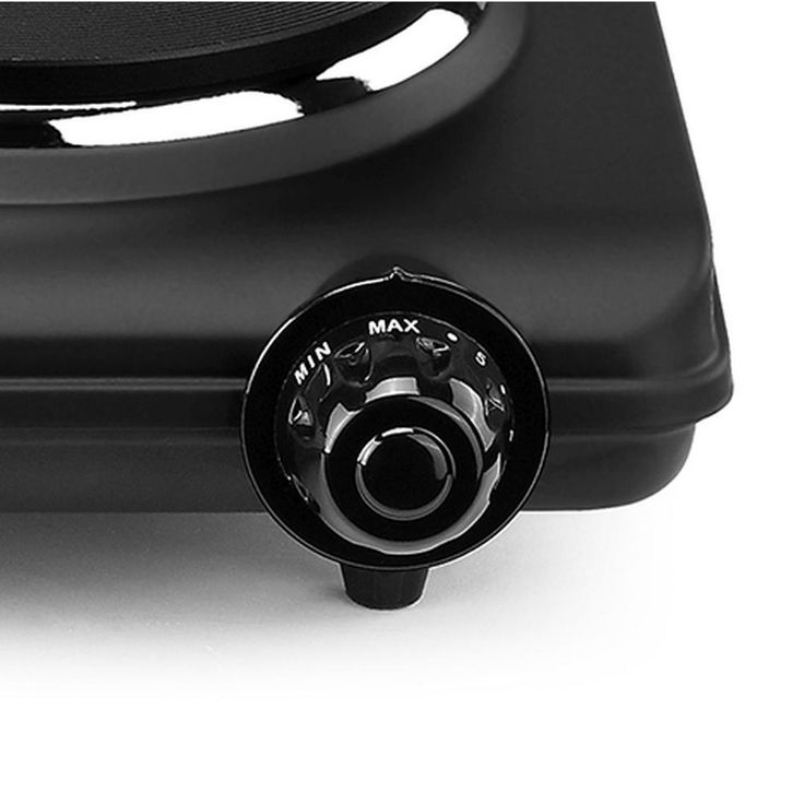 Concealed 2-Burner 7.5 in. Black Portable Hot Plate
