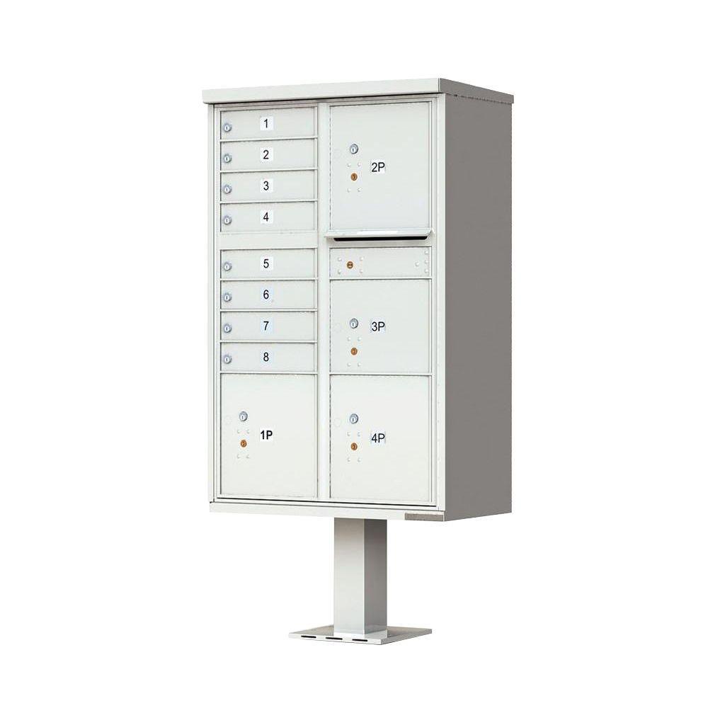 16-Mailboxes 1-Outgoing Mail Compartment 2-Parcel Lockers Pedestal Mount Cluster Box Unit - Super Arbor