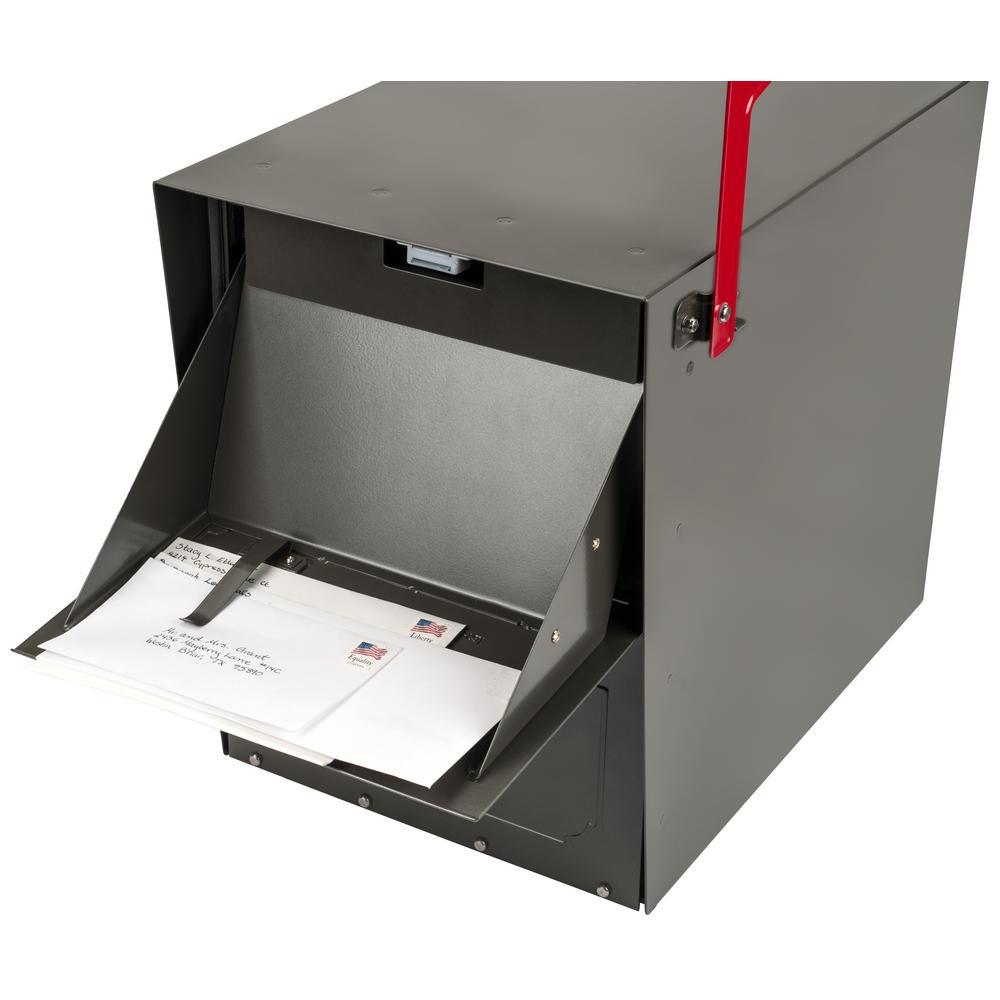 Oasis Classic Locking Post Mount Parcel Mailbox with High Security Reinforced Lock - Super Arbor