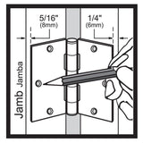 3-1/2 in. Satin Chrome Commercial Grade Door Hinge