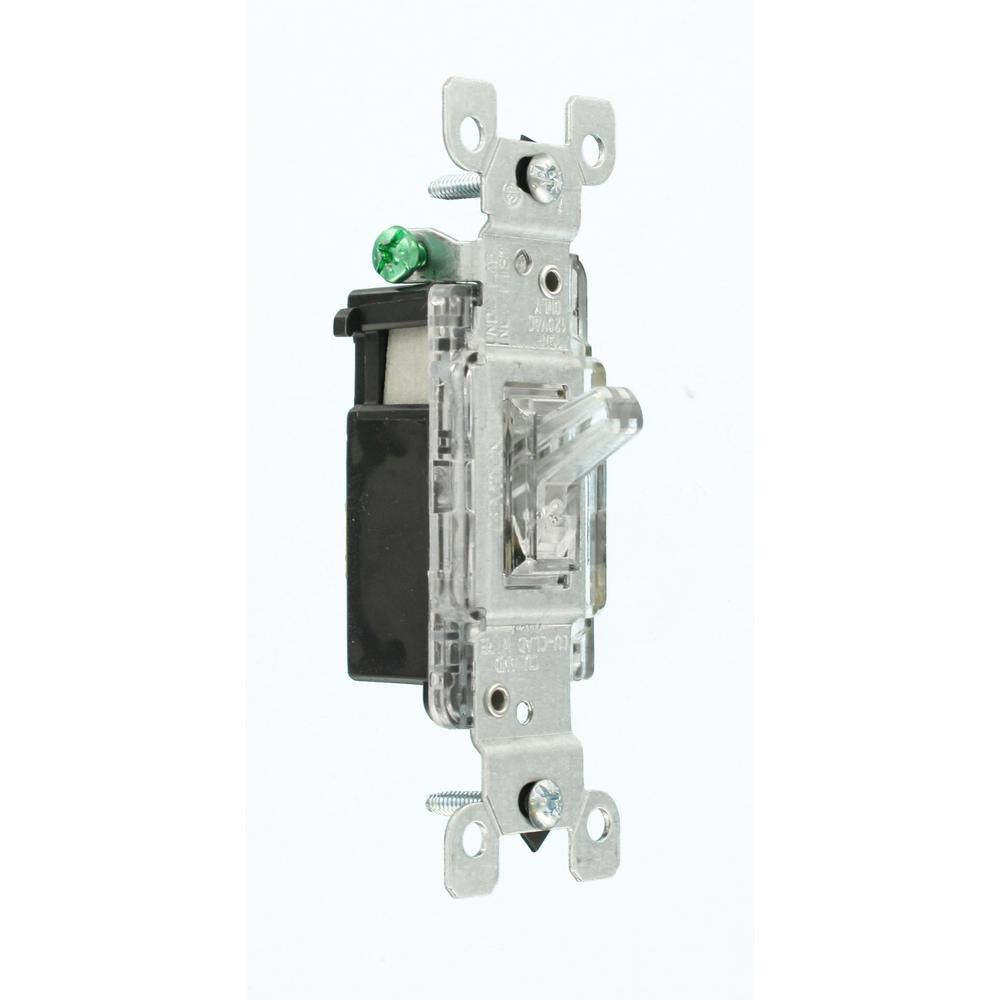 15 Amp Illuminated Toggle Switch, Clear - Super Arbor